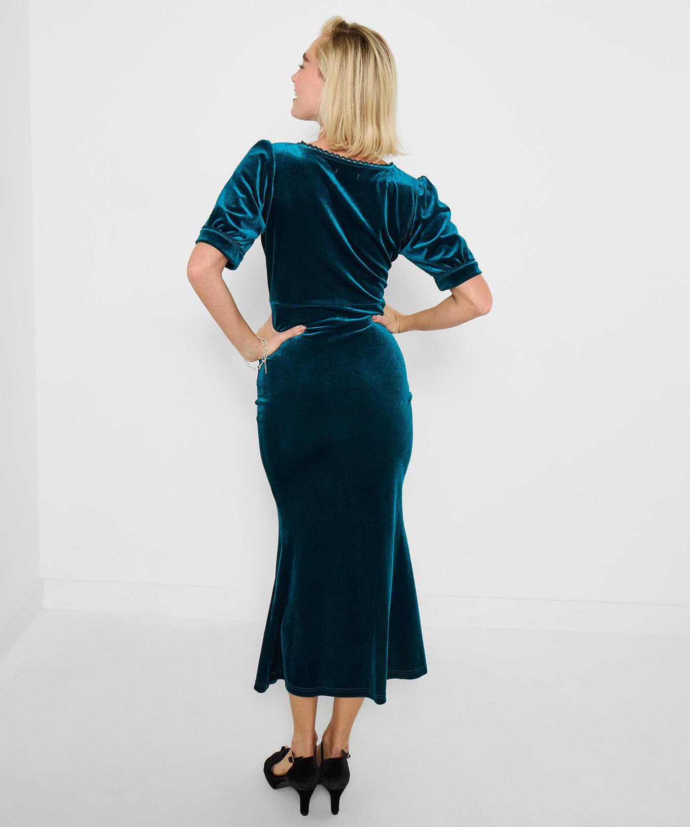 Joe Browns Stretch-Velourskleid V-Ausschnitt  