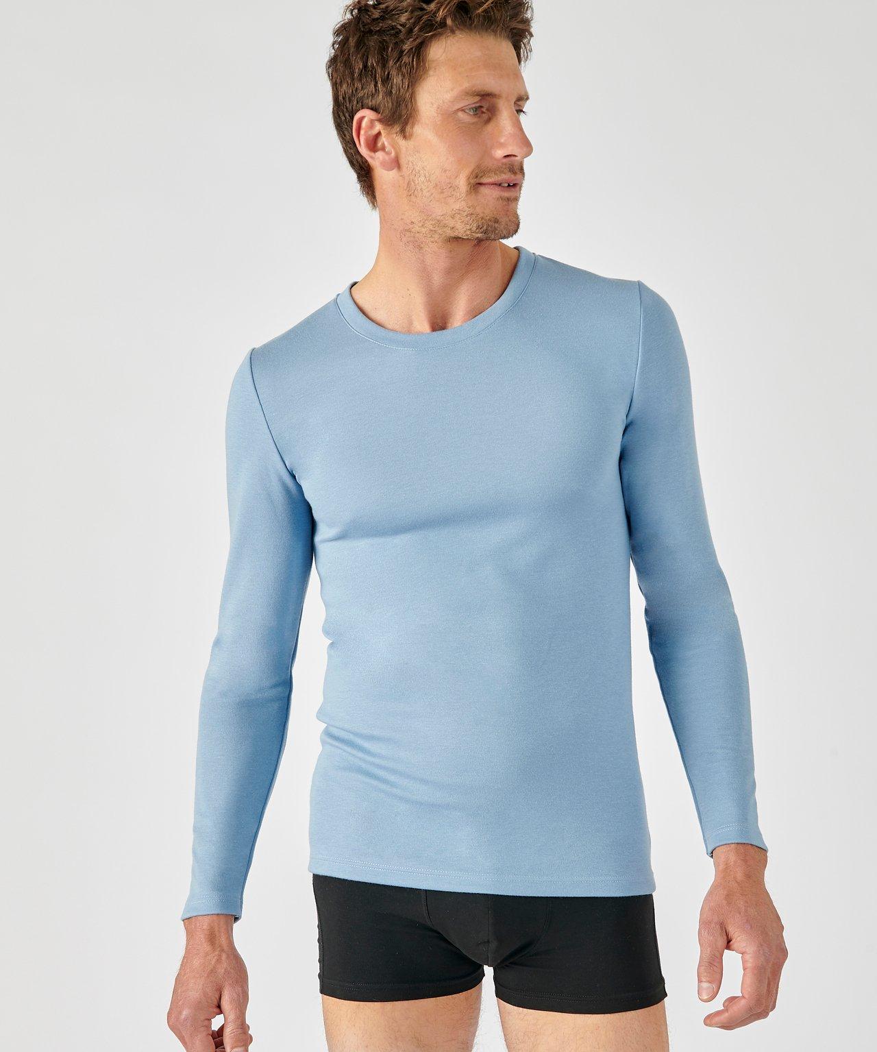 Image of Langärmeliges Shirt, Wärmegrad Medium 3. Herren Blau XXL