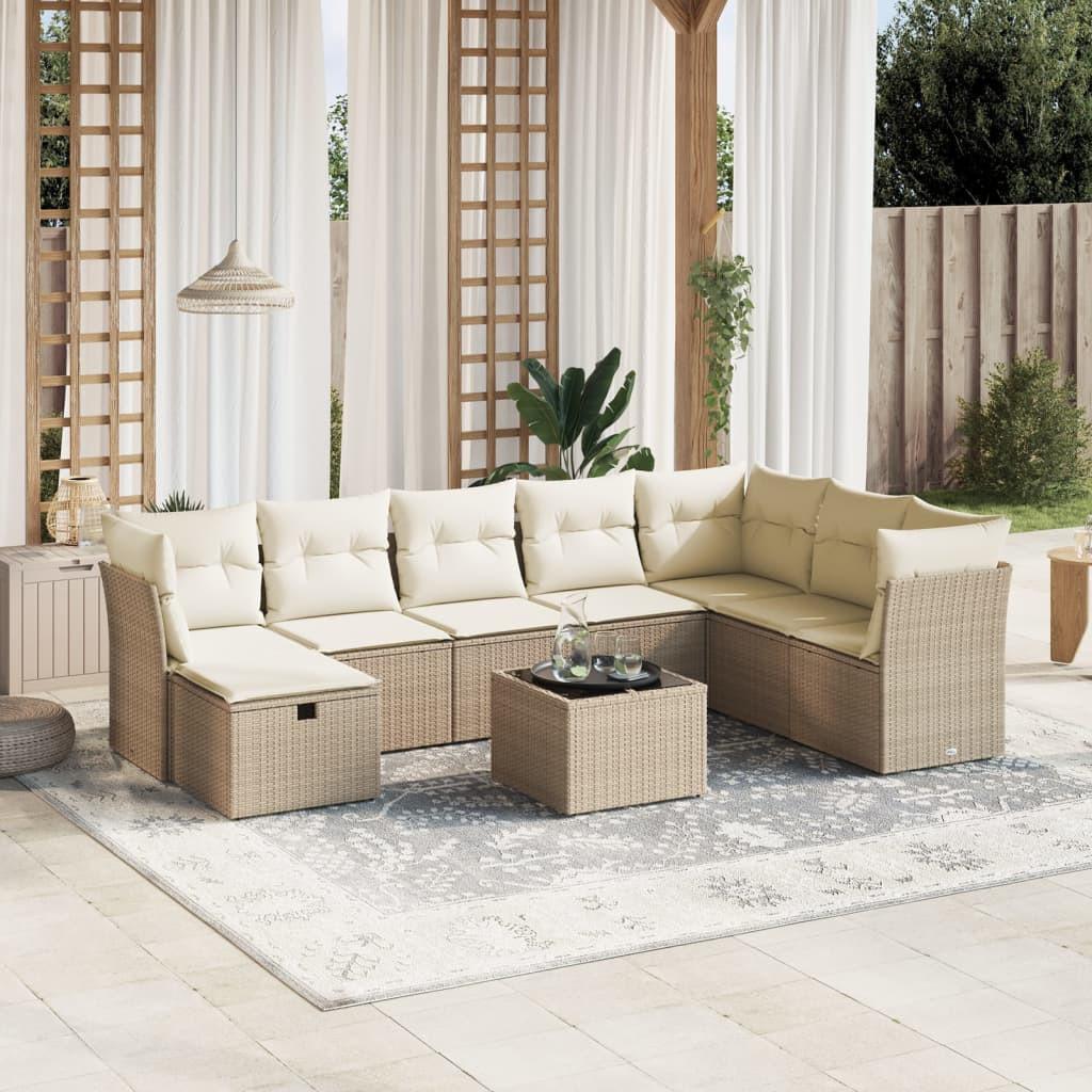 VidaXL set divano da giardino Polirattan  