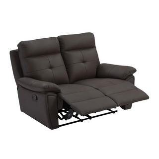 Vente-unique Relaxsofa 2-Sitzer - Leder- Braun - VINETA  