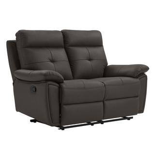 Vente-unique Relaxsofa 2-Sitzer - Leder- Braun - VINETA  