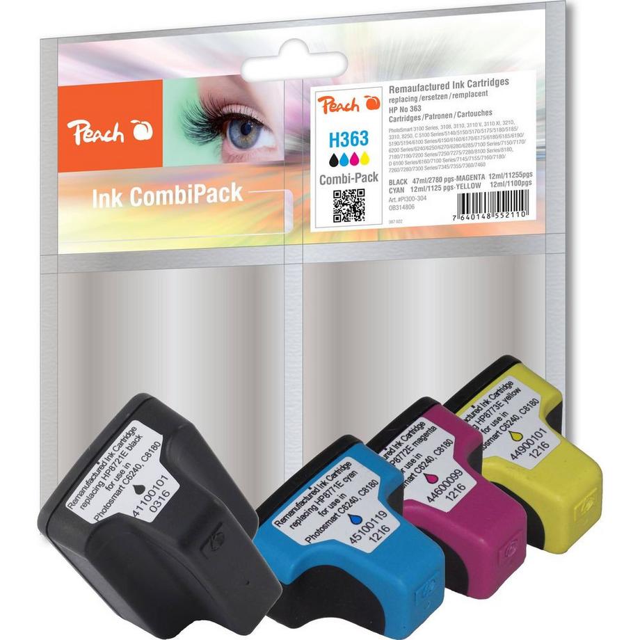 Peach  Tintenset Nr. 363 BK, C, M, Y 