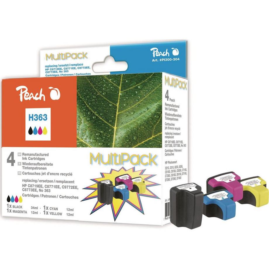 Peach  Tintenset Nr. 363 BK, C, M, Y 