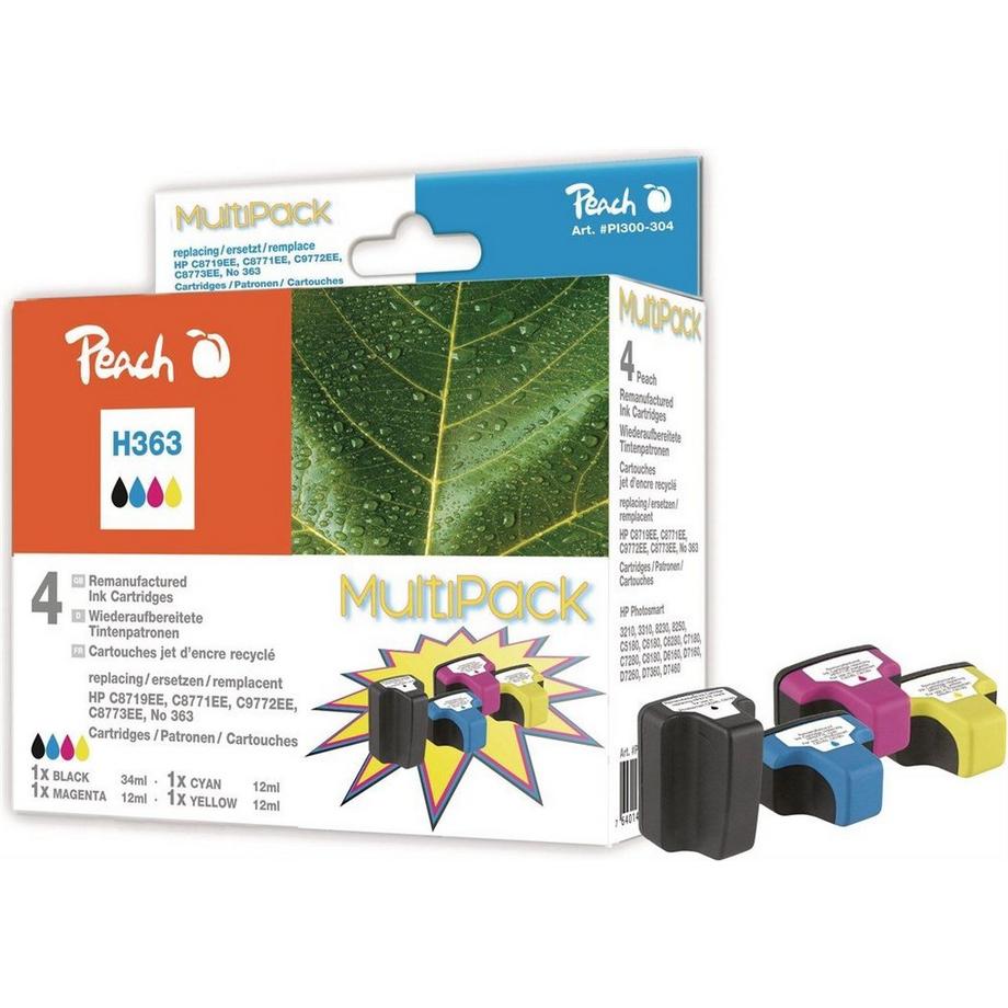Peach  Tintenset Nr. 363 BK, C, M, Y 