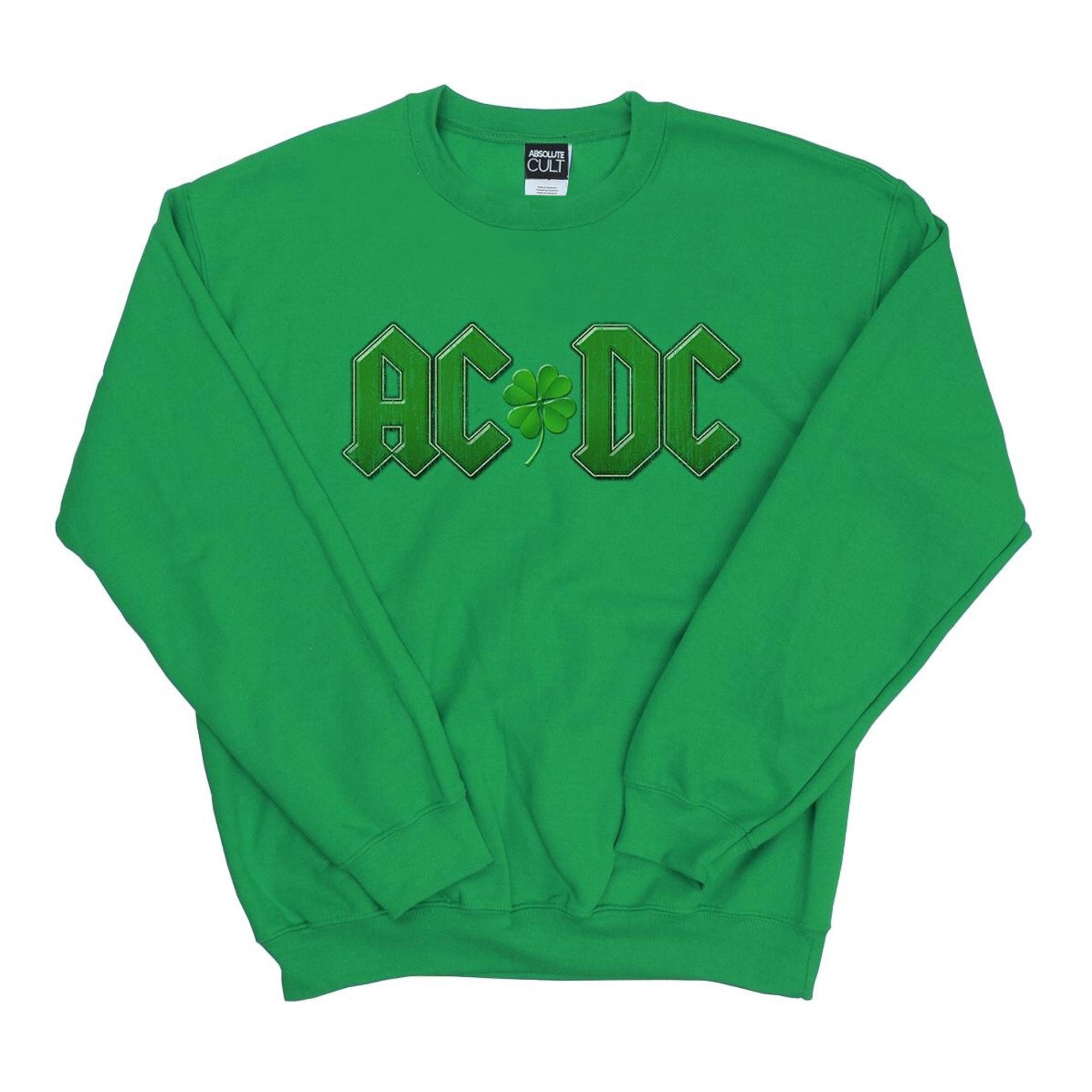 Image of Acdc Shamrock Logo Sweatshirt Damen Grün L