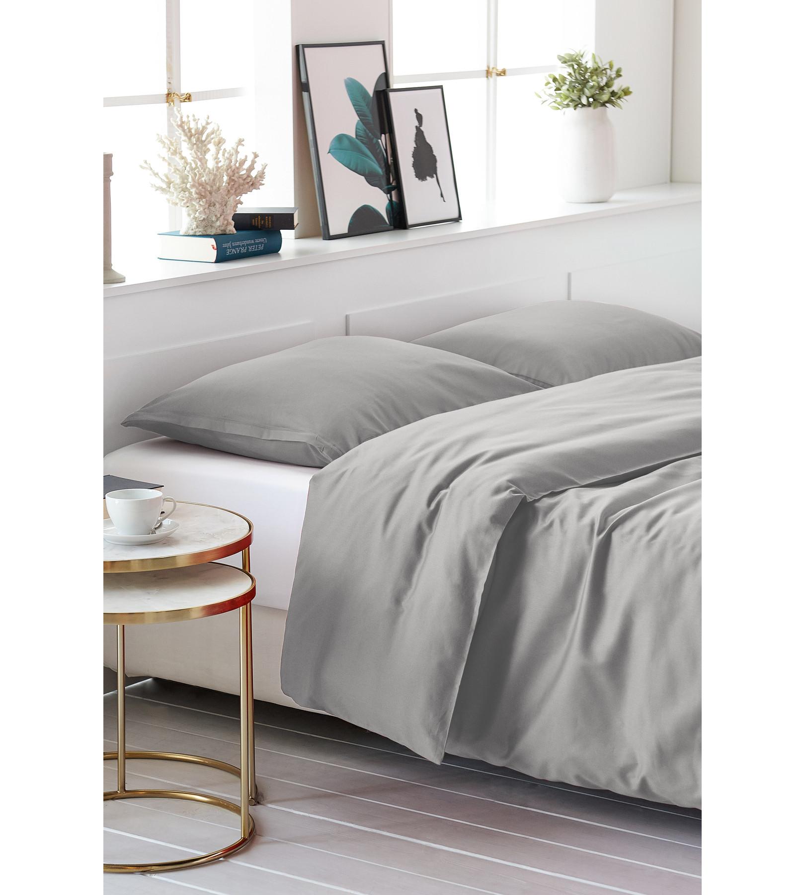 Living Home Uni Satin Taie de duvet  