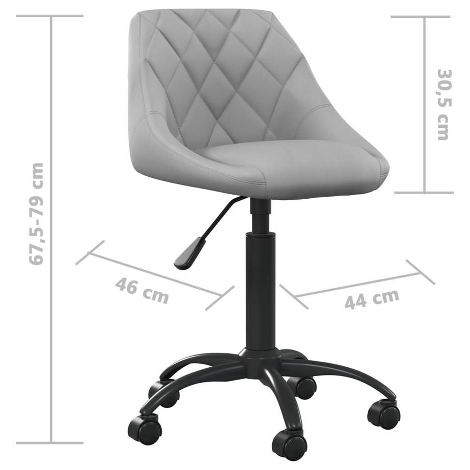 VidaXL Chaise de bureau velours  