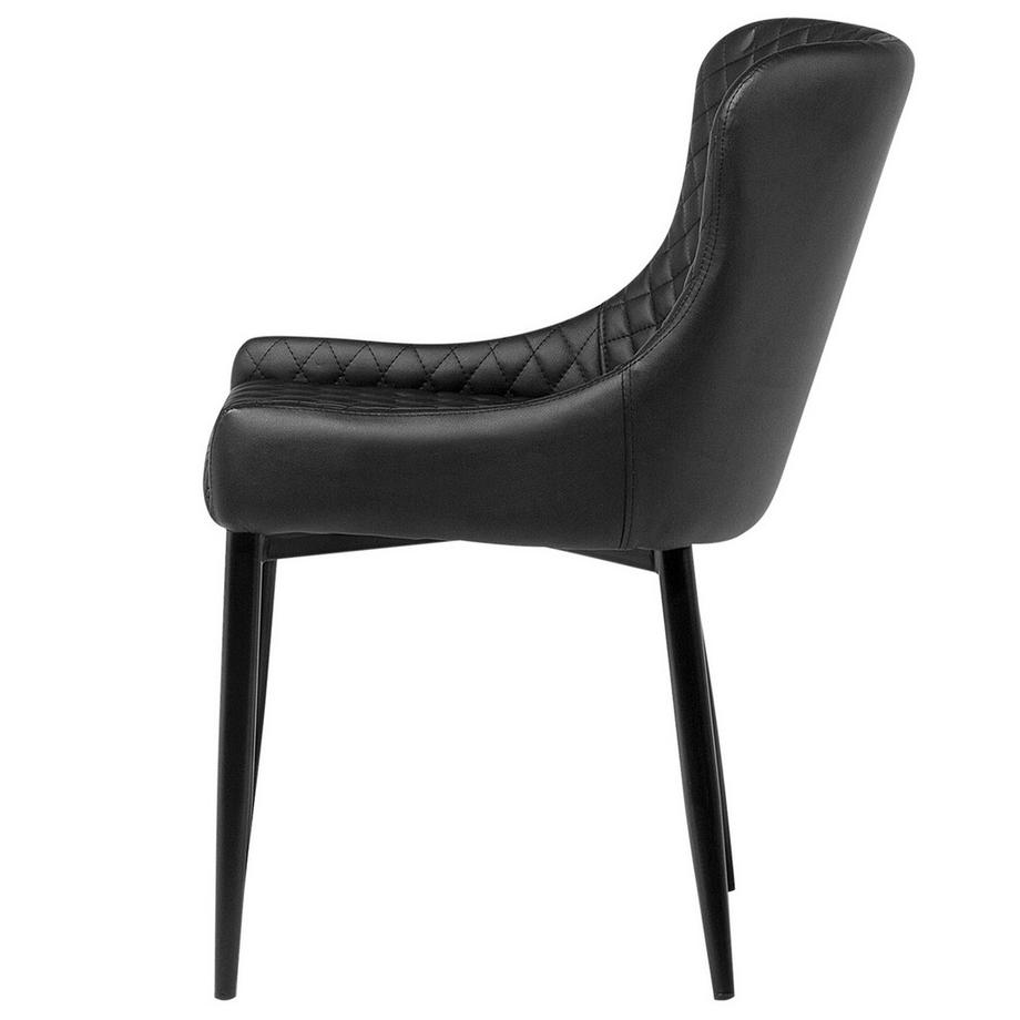 Beliani Lot de 2 chaises de salle à manger en Cuir PU Industriel SOLANO  