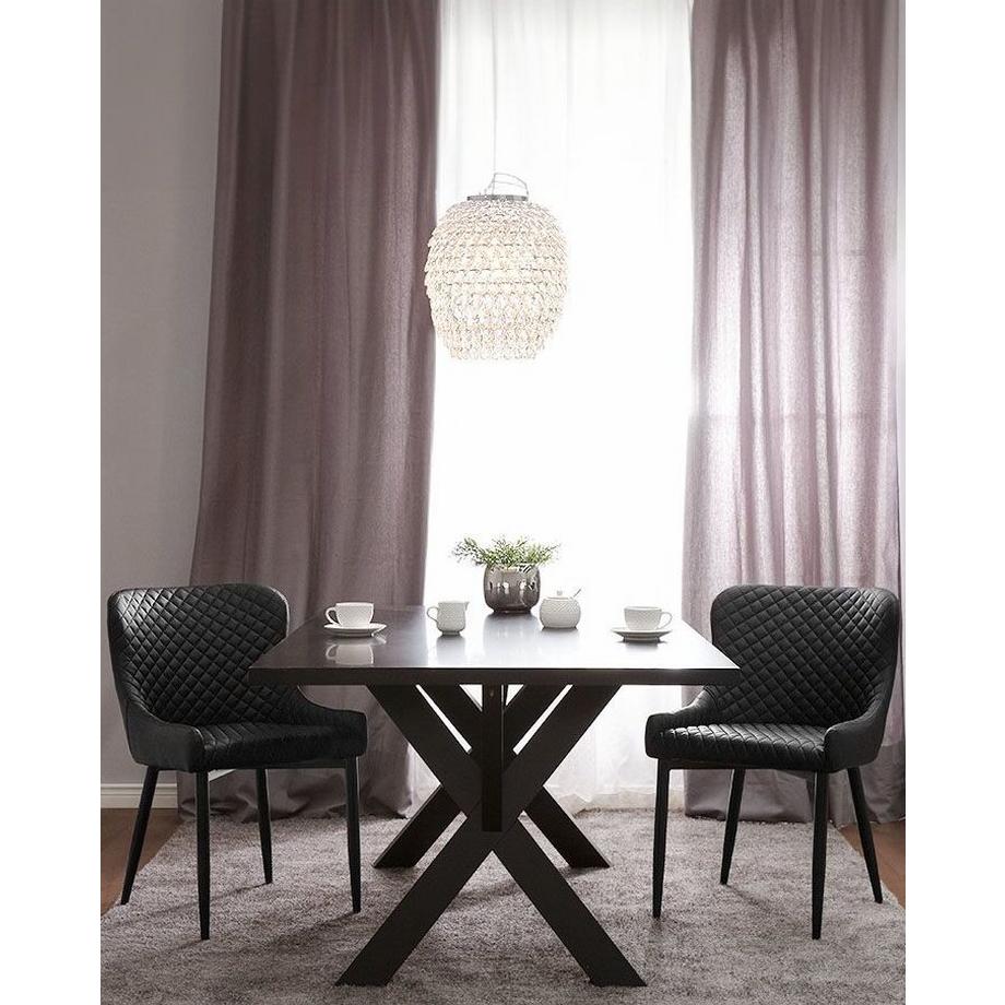 Beliani Lot de 2 chaises de salle à manger en Cuir PU Industriel SOLANO  