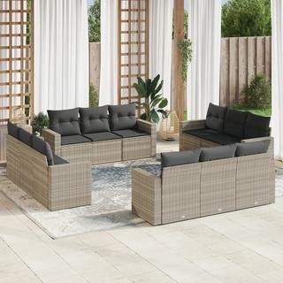 VidaXL set divano da giardino Polirattan  