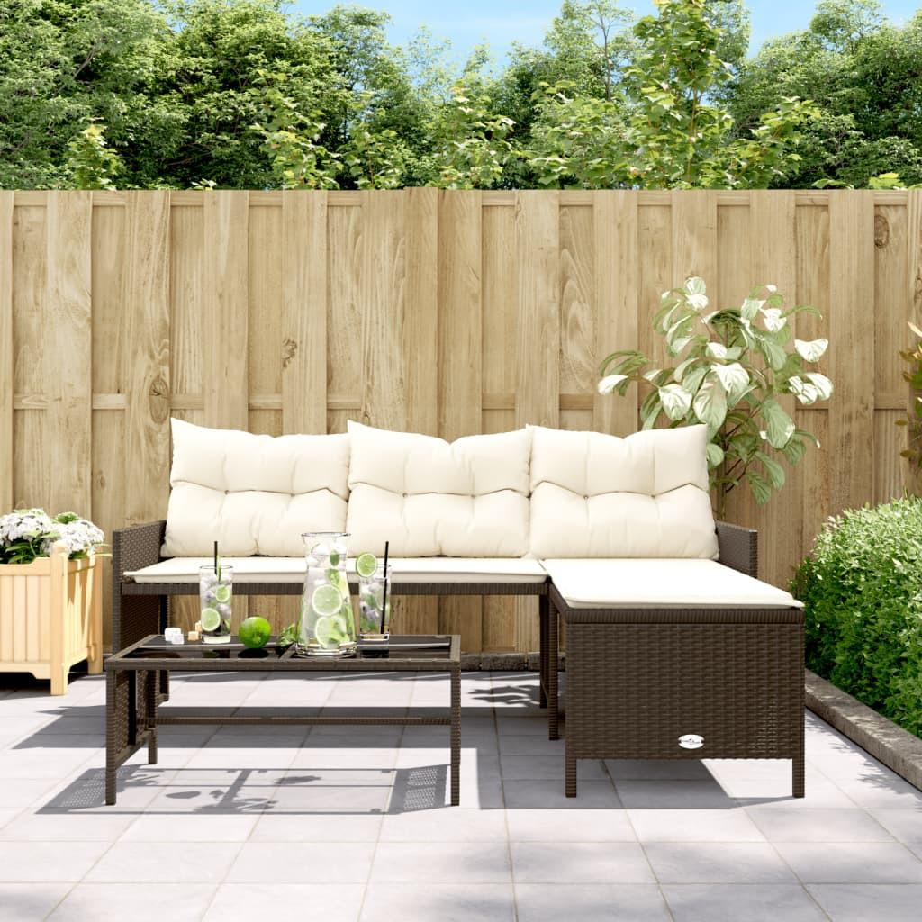 VidaXL Canapé de jardin rotin synthétique  