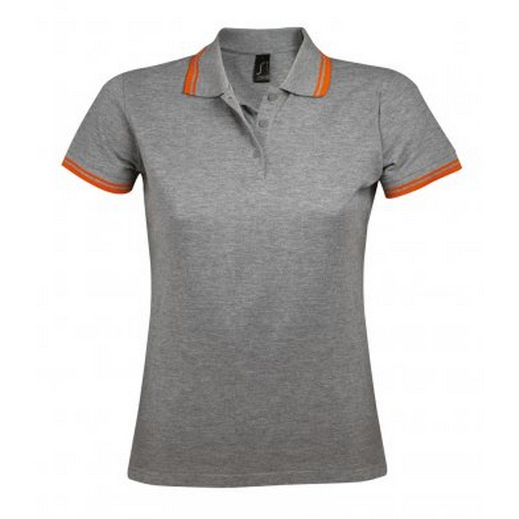 Image of Pasadena Pique Poloshirt, Kurzärmlig Damen Grau XXL