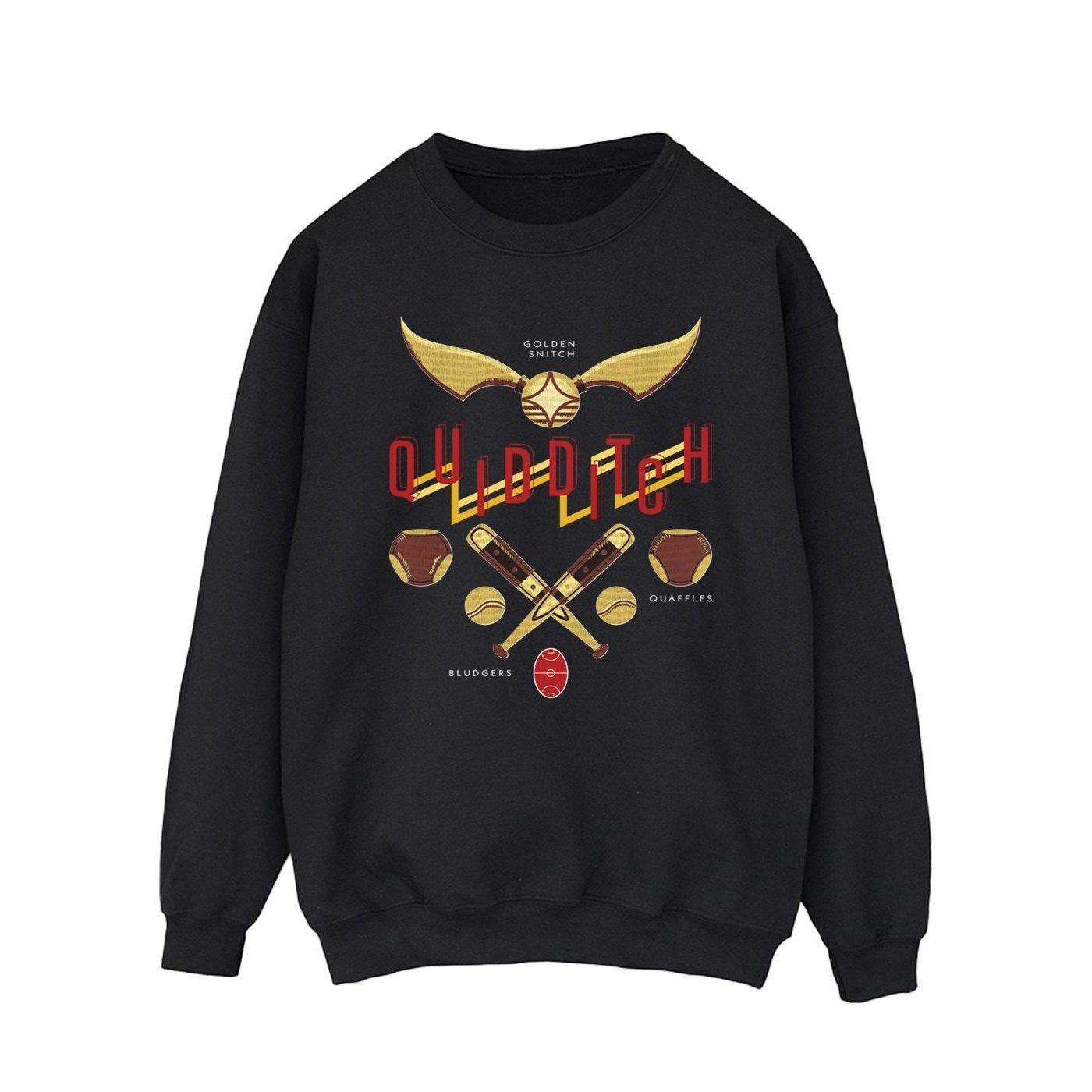 HARRY-POTTER  Sweatshirt en coton Quidditch avec le mouchard d'or 