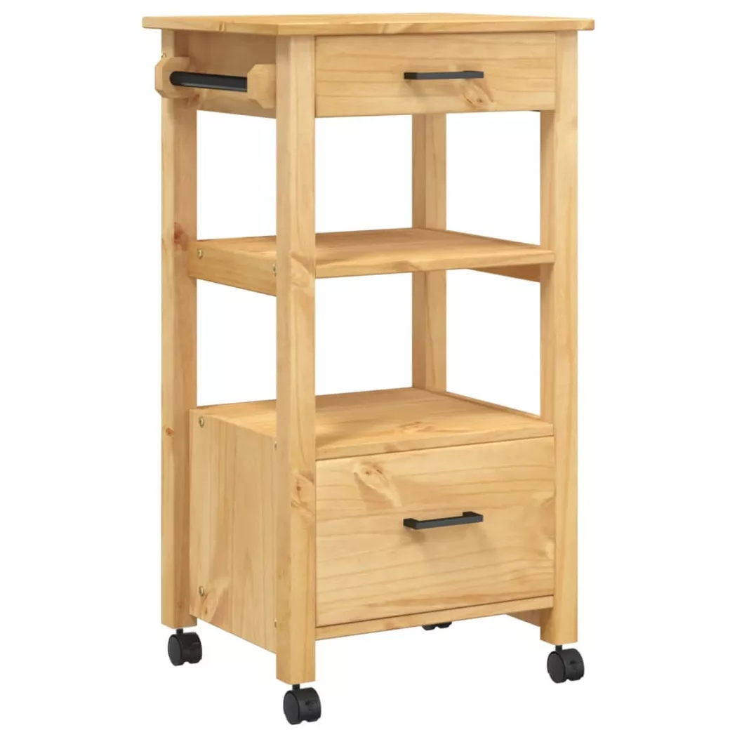 Chariot de cuisine MONZA 48x40x90 cm bois massif de pin