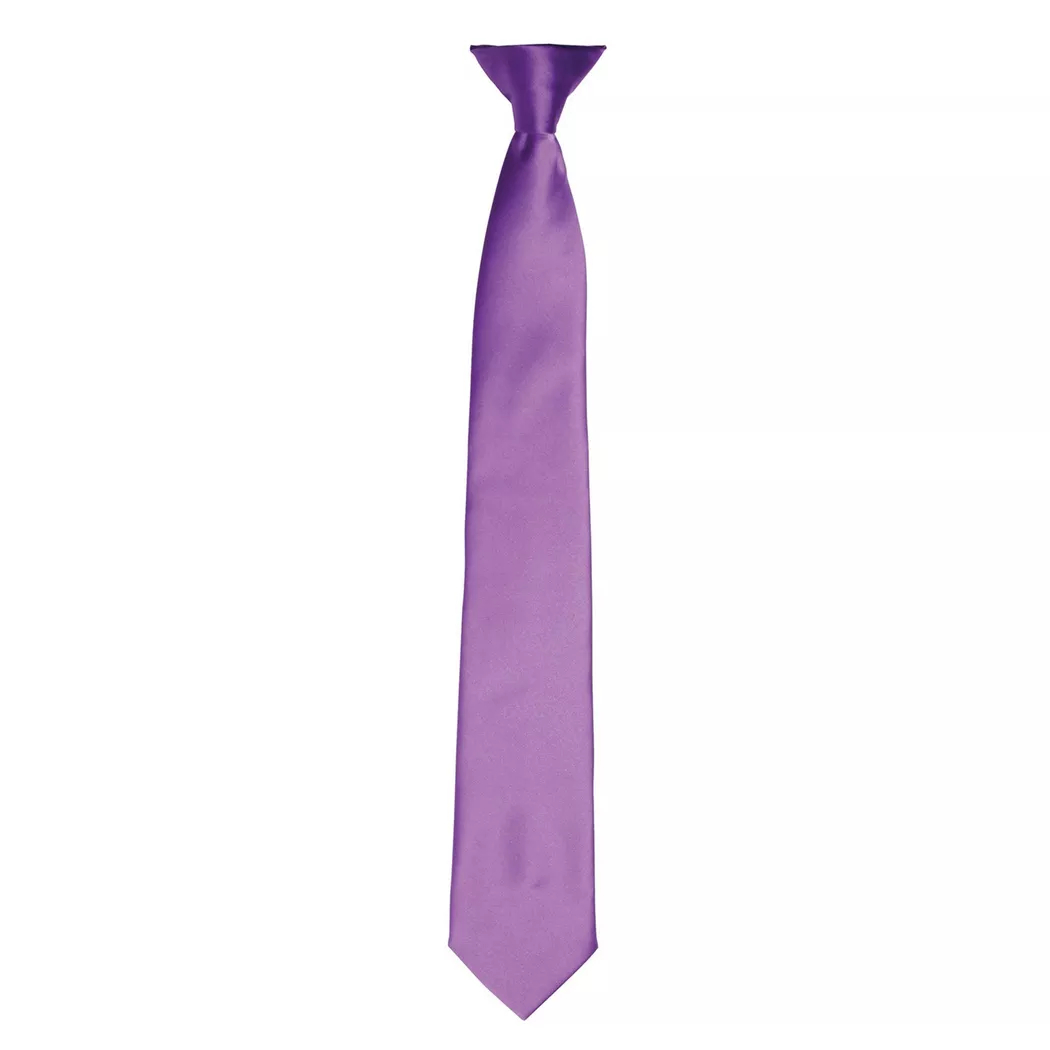 PREMIER - SatinKrawatte zum Anklipsen, für Herren, Violett, One Size