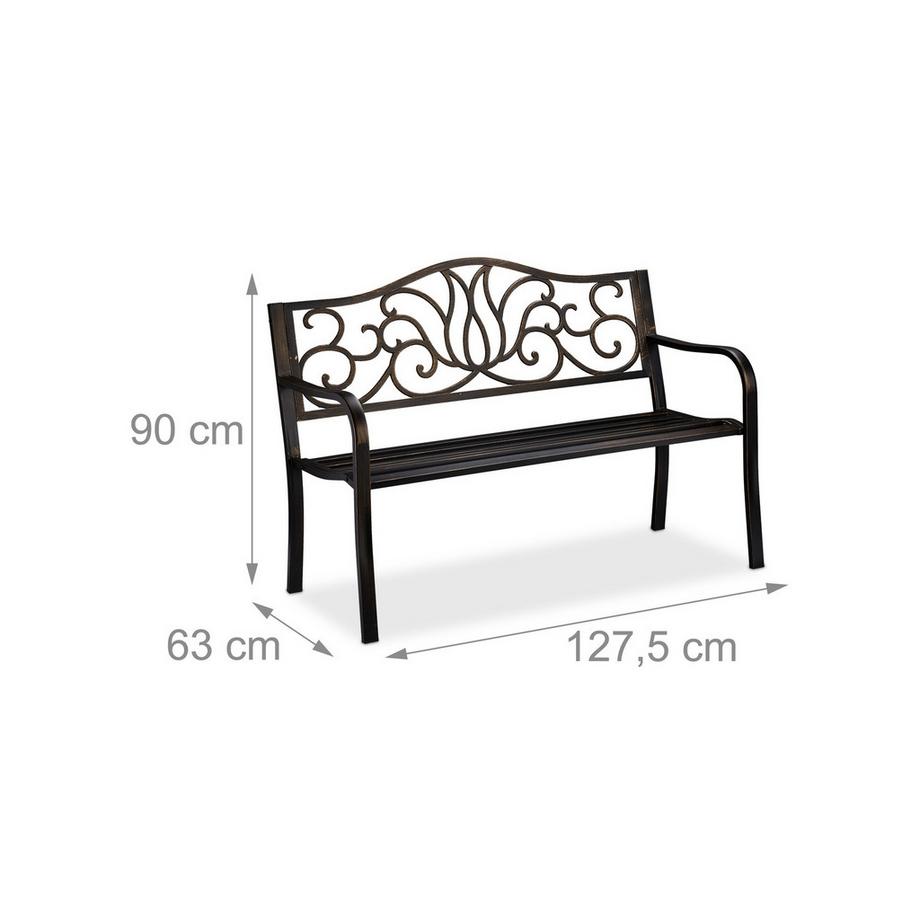 Northio Banc de jardin de style antique  