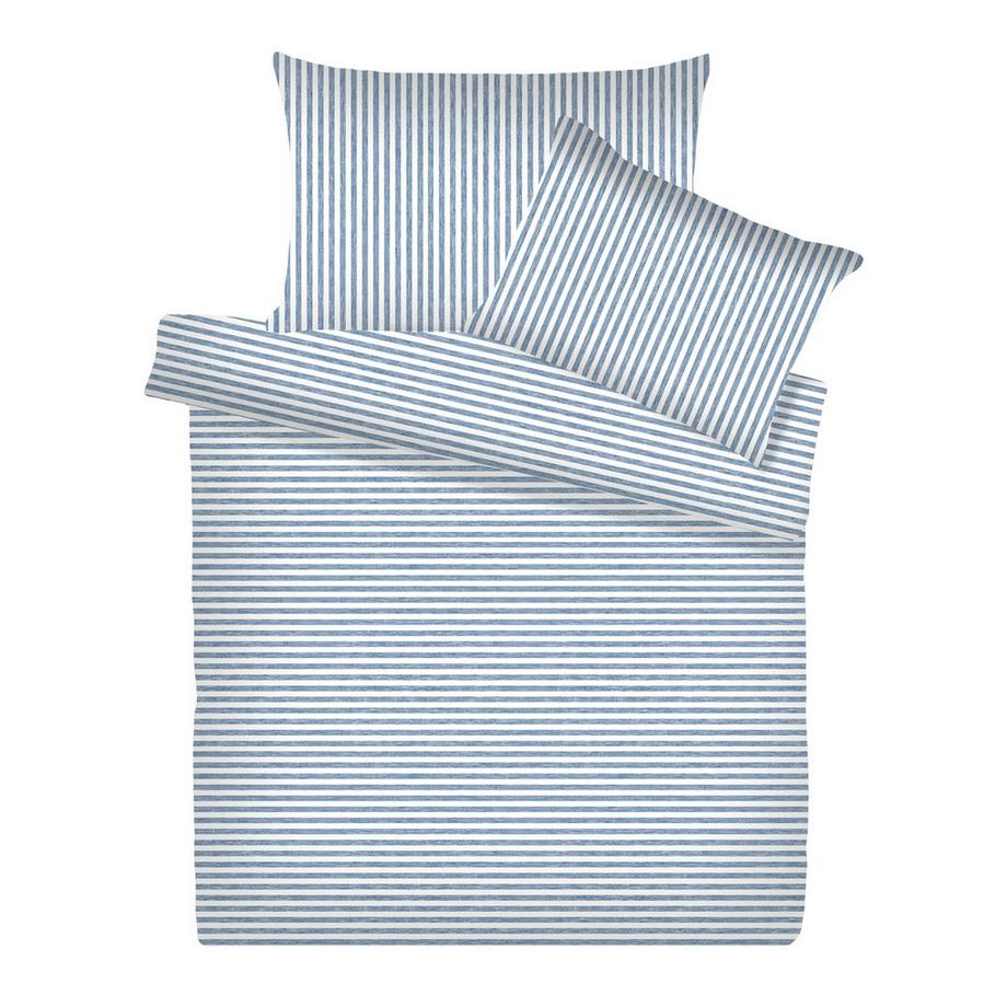 Melange Jersey Streifen Bettwäsche Set