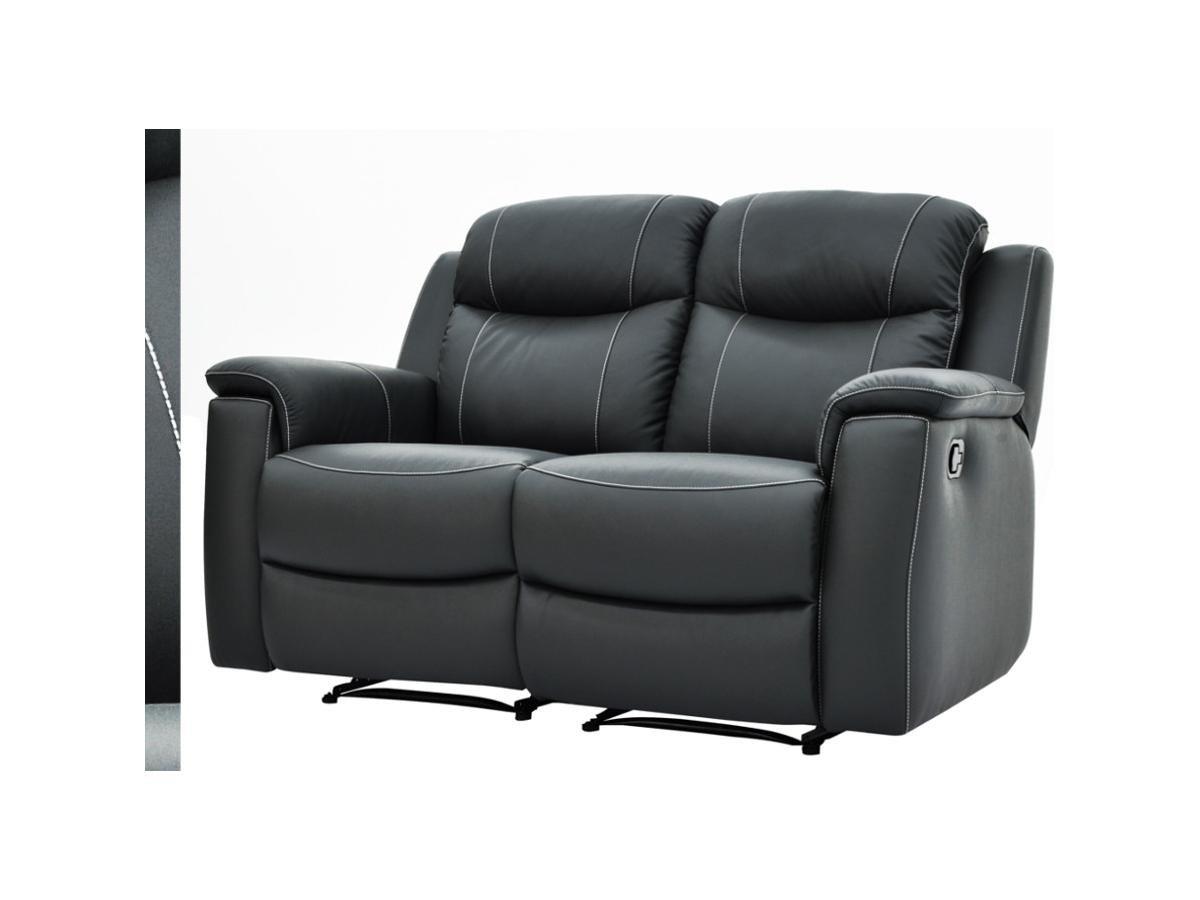 Vente-unique Relaxsofa Leder 2Sitzer EVASION  