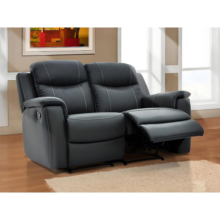 Vente-unique Relaxsofa Leder 2Sitzer EVASION  