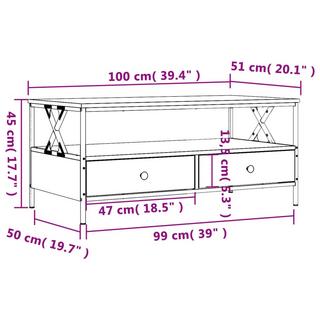 VidaXL Table basse bois d'ingénierie  