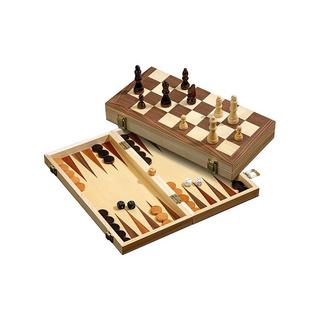 Philos  Spiele Schach-Backgammon-Dame-Set (40mm) 