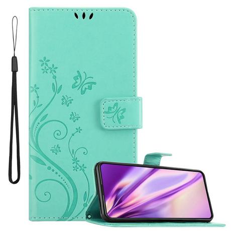 Cadorabo  Housse compatible avec Asus ZenFone 8 FLIP - Coque de protection au design floral avec fermeture magnétique, fonction de support et emplacements pour cartes 