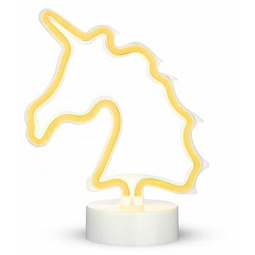 Neonlampe Einhorn gelb