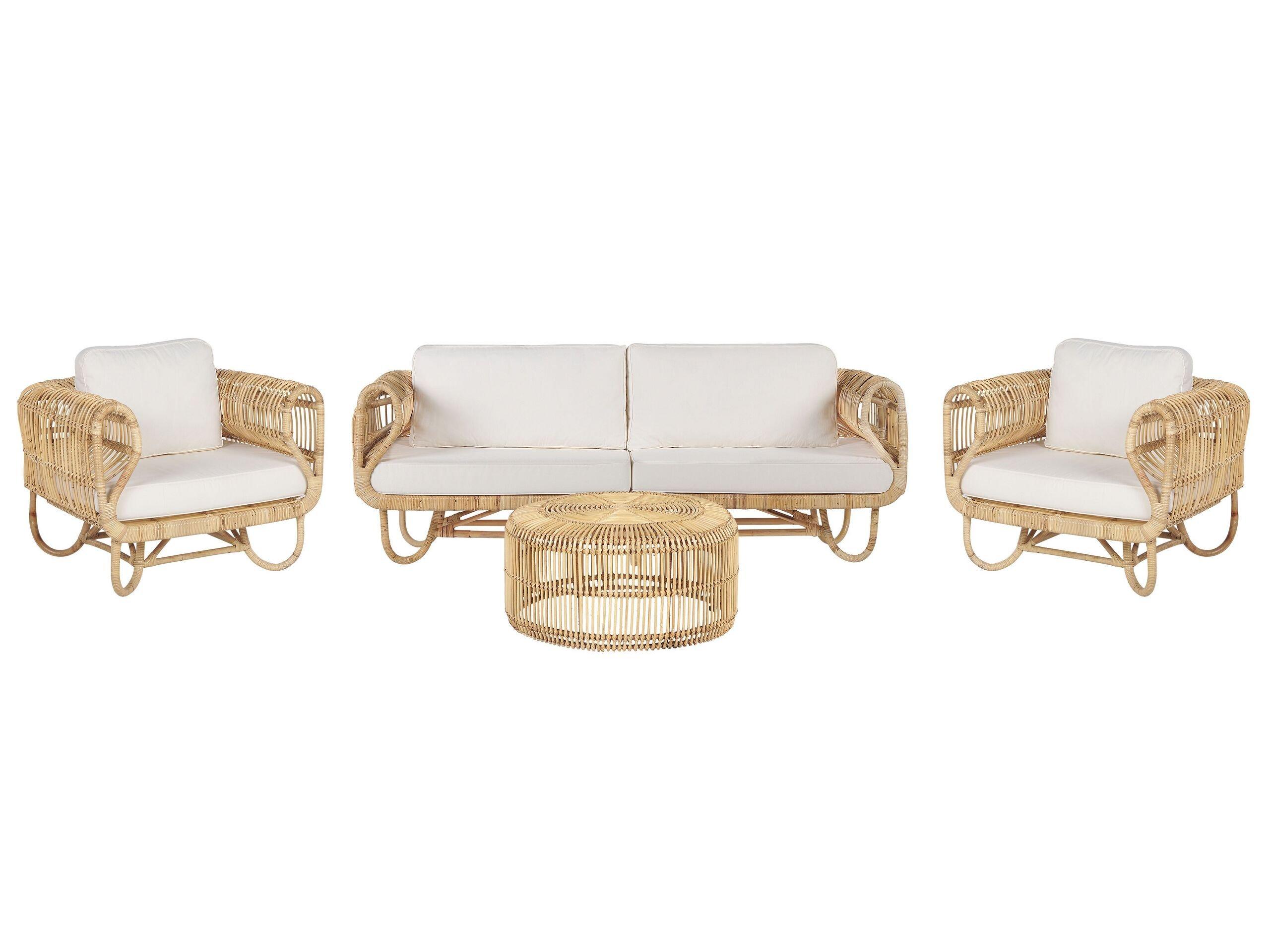 Image of Lounge Set mit Tisch aus Rattan Retro DOLCEDO / LIMNI Lounge Set mit Tisch aus Rattan Retro DOLCEDO / LIMNI