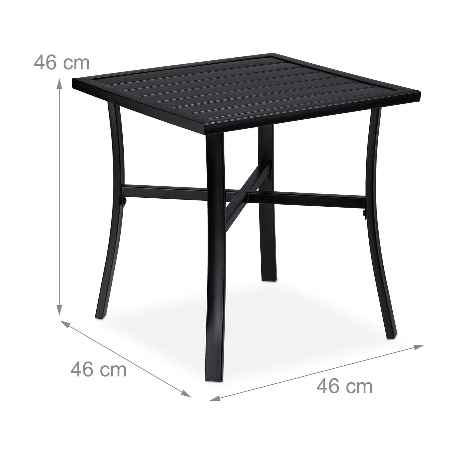 Northix Table de jardin noire  