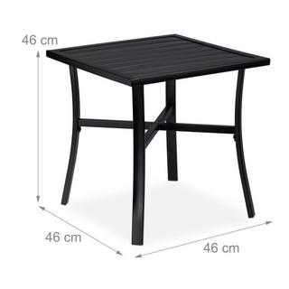 Northix Table de jardin noire  