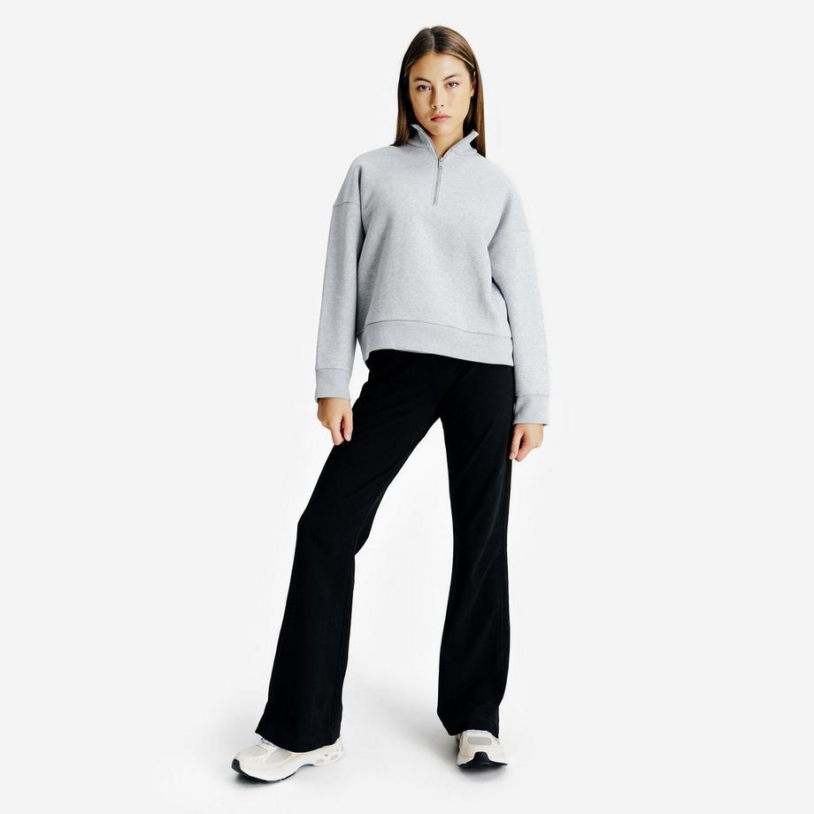 DECATHLON Sweatshirt mit Reissverschlusskragen Baumwolle  