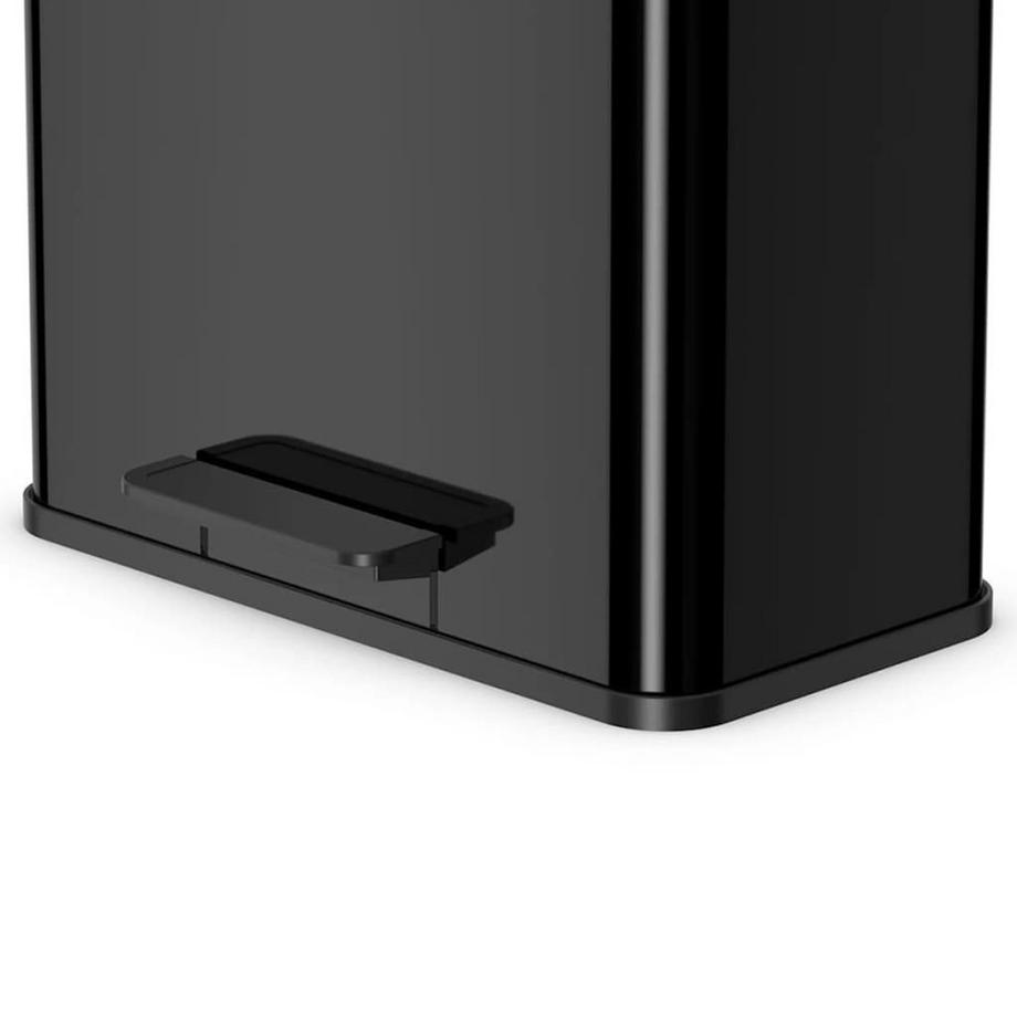 Hailo Collecteur de déchets à pédale Öko, duo Plus L, capacité 9 + 17 l, noir.  