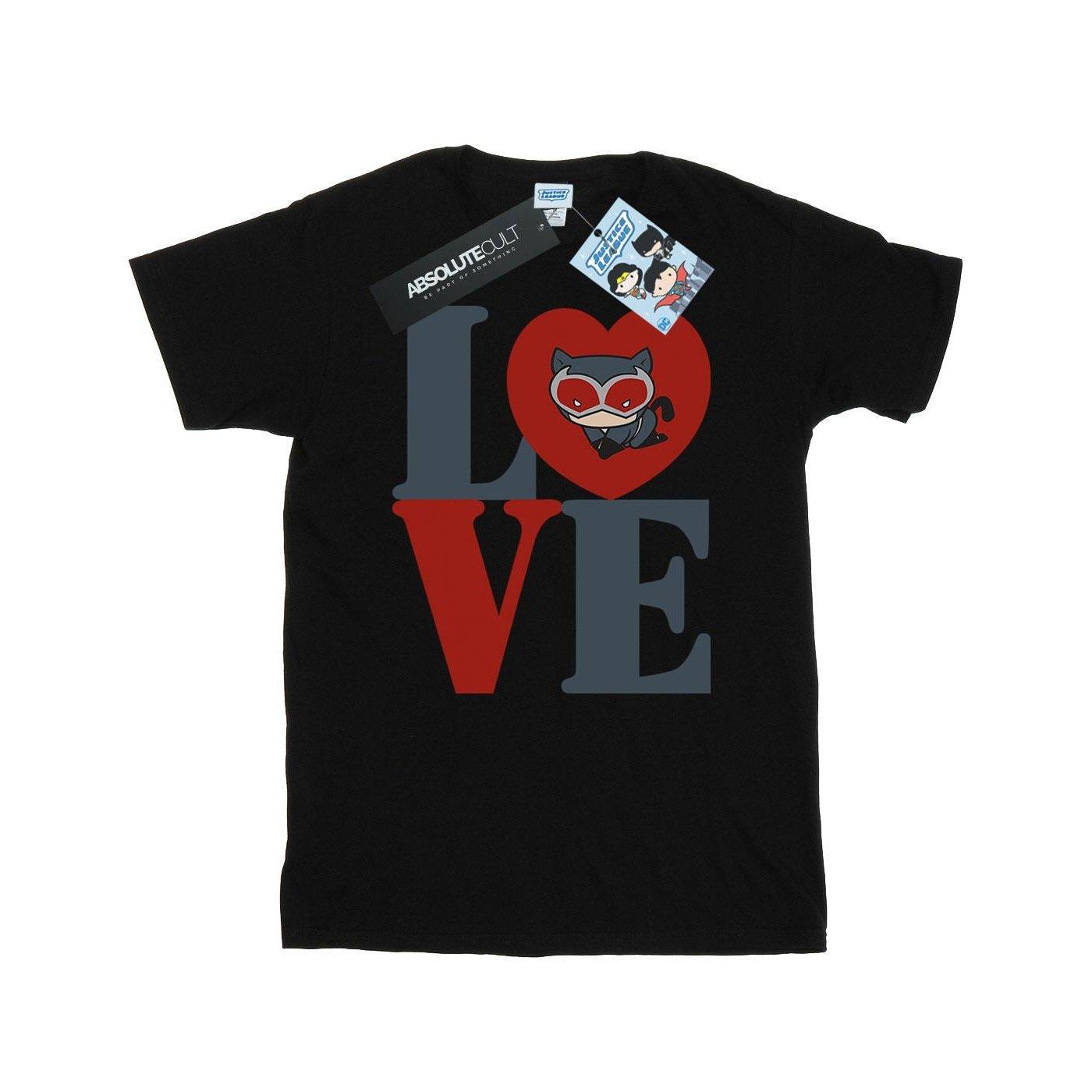 Image of Chibi Catwoman Love Tshirt Herren Schwarz L