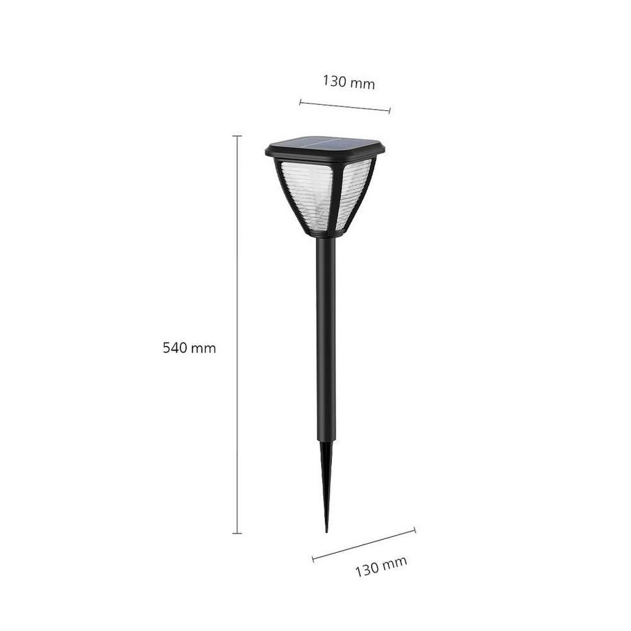 Philips Lighting Philips Outdoor Solar Vapora Sockelleuchte Spiess 1.5W, Tageslichtsensor, 2700 Kelvin  