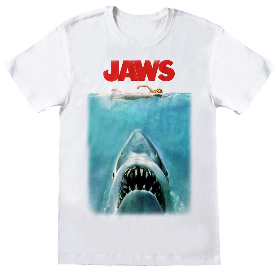 Jaws T-Shirt Stampa Grafica Squalo  