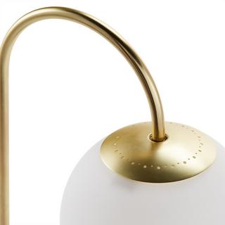 La Redoute Intérieurs Lampe à poser laiton et verre opaline  