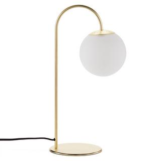 La Redoute Intérieurs Lampe à poser laiton et verre opaline  