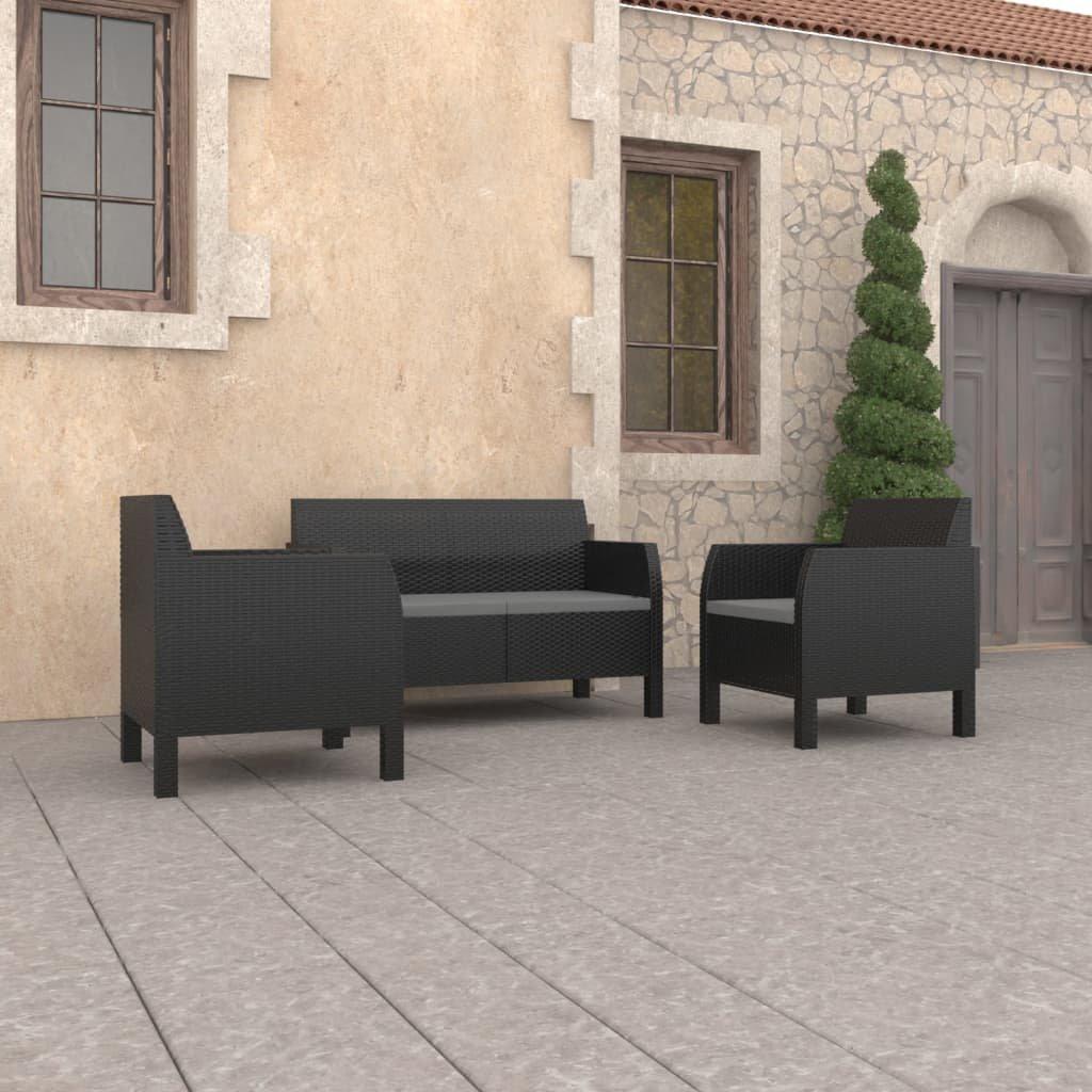 VidaXL Garten-lounge-set polypropylen  