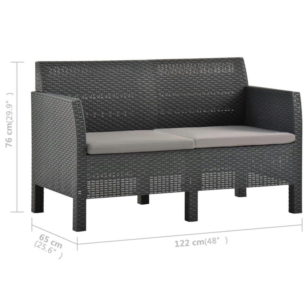 VidaXL Garten-lounge-set polypropylen  