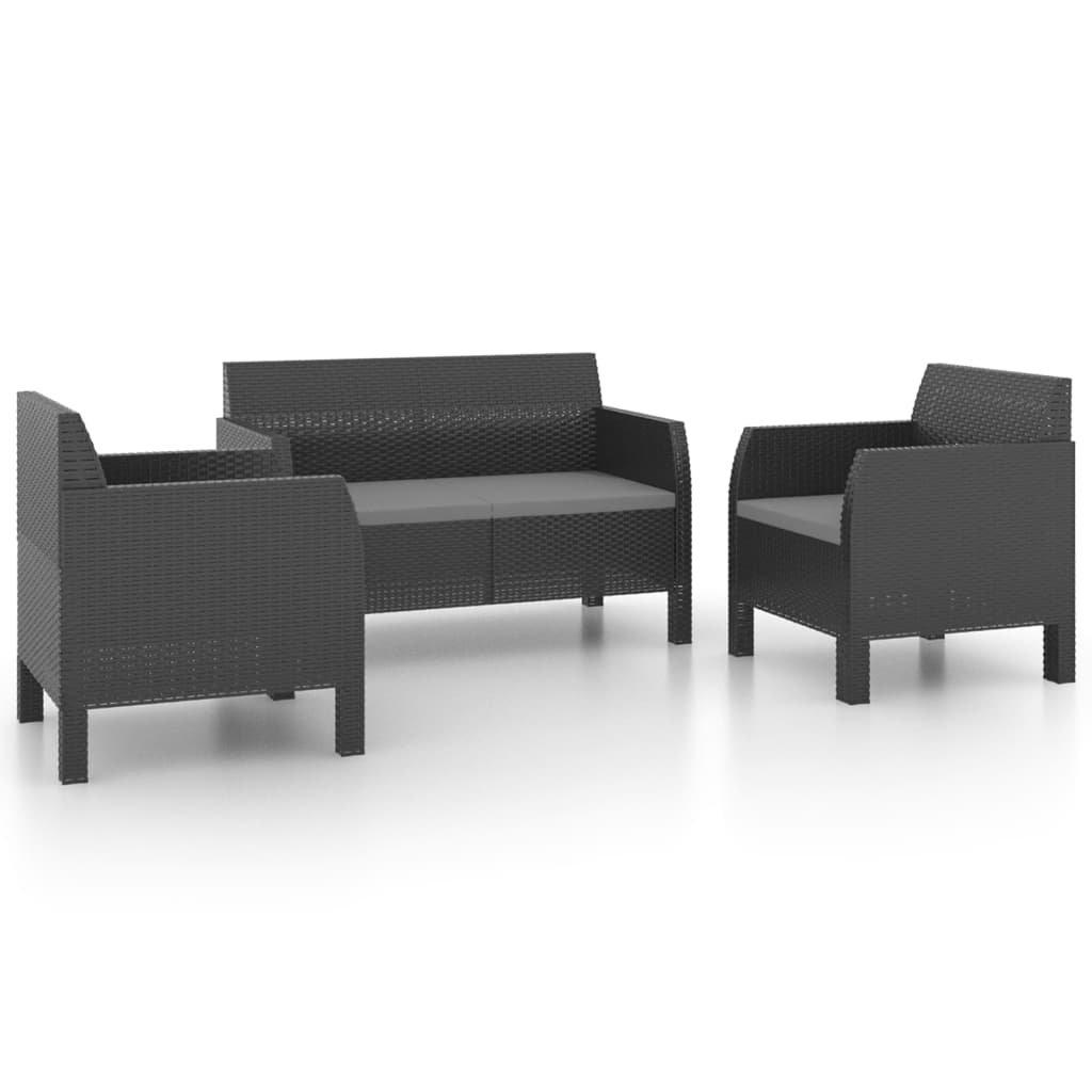 VidaXL Garten-lounge-set polypropylen  