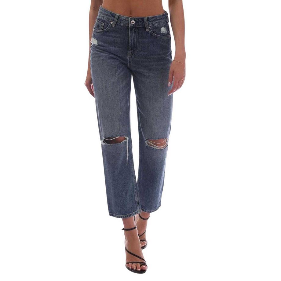 Jeans Cotone Denim Vestibilità Rilassata