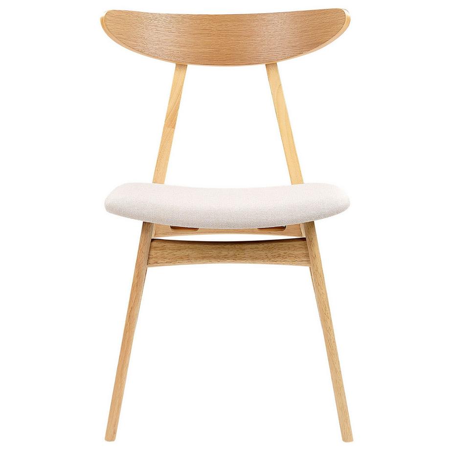 Beliani Set di 2 sedie da pranzo en Legno di caucciù Retrò LYNN  