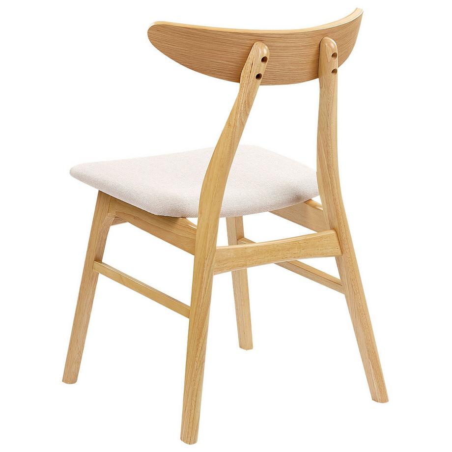 Beliani Set di 2 sedie da pranzo en Legno di caucciù Retrò LYNN  