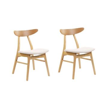 Set di 2 sedie da pranzo en Legno di caucciù Retrò LYNN