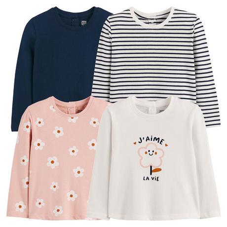 La Redoute Collections  Lot de 4 T-shirts manches longues 