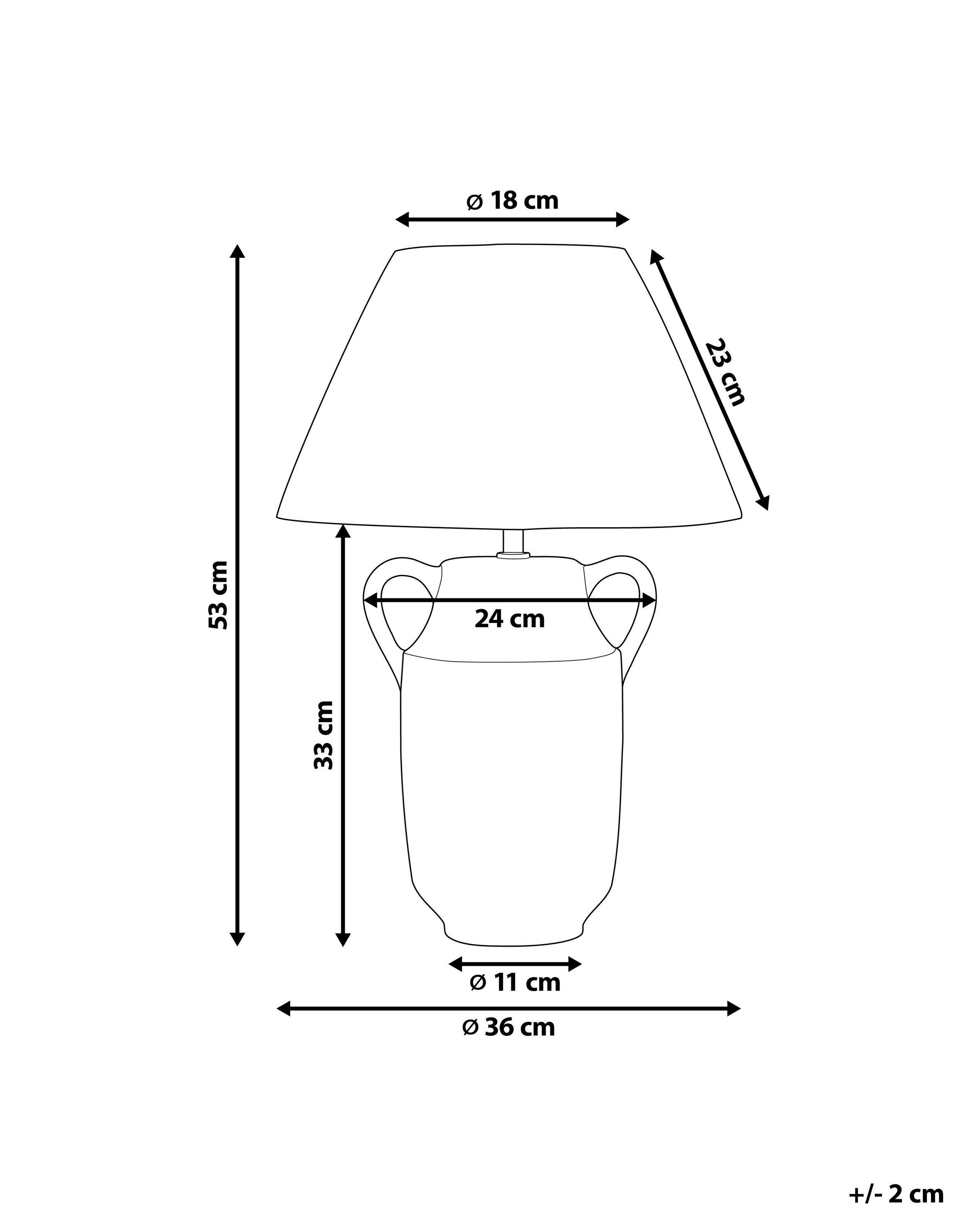 Beliani Lampe à poser en Céramique Boho LIMONES  