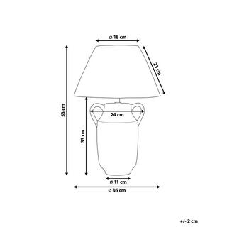 Beliani Lampe à poser en Céramique Boho LIMONES  