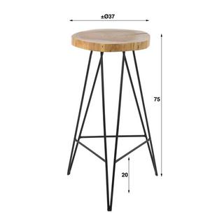 mutoni Tabouret de bar Log  