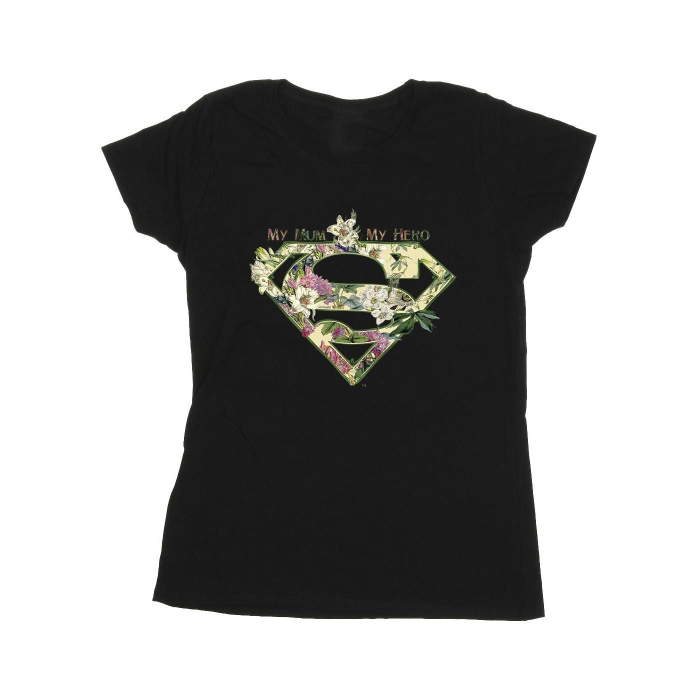 Image of Superman My Mum My Hero Tshirt Damen Schwarz M