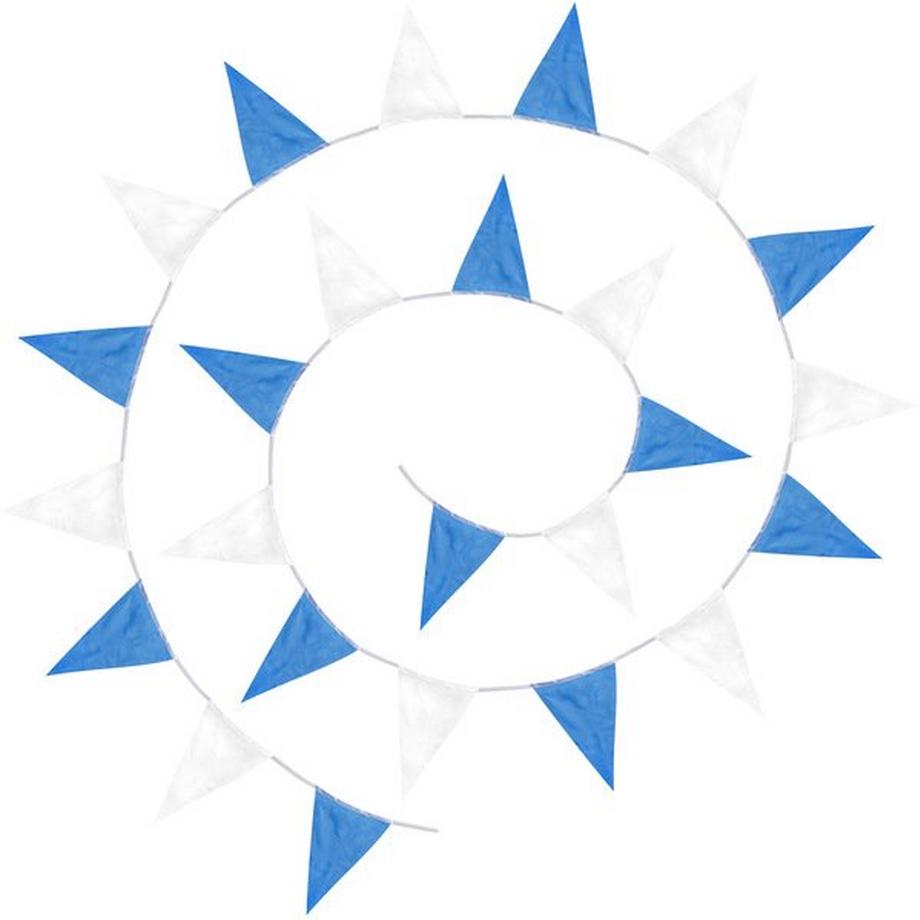 Tectake  Wimpelkette-weiß 